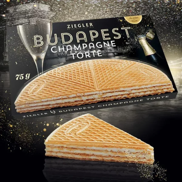 Wafer Torte filled with Marc de Champagne cream ( 3% )